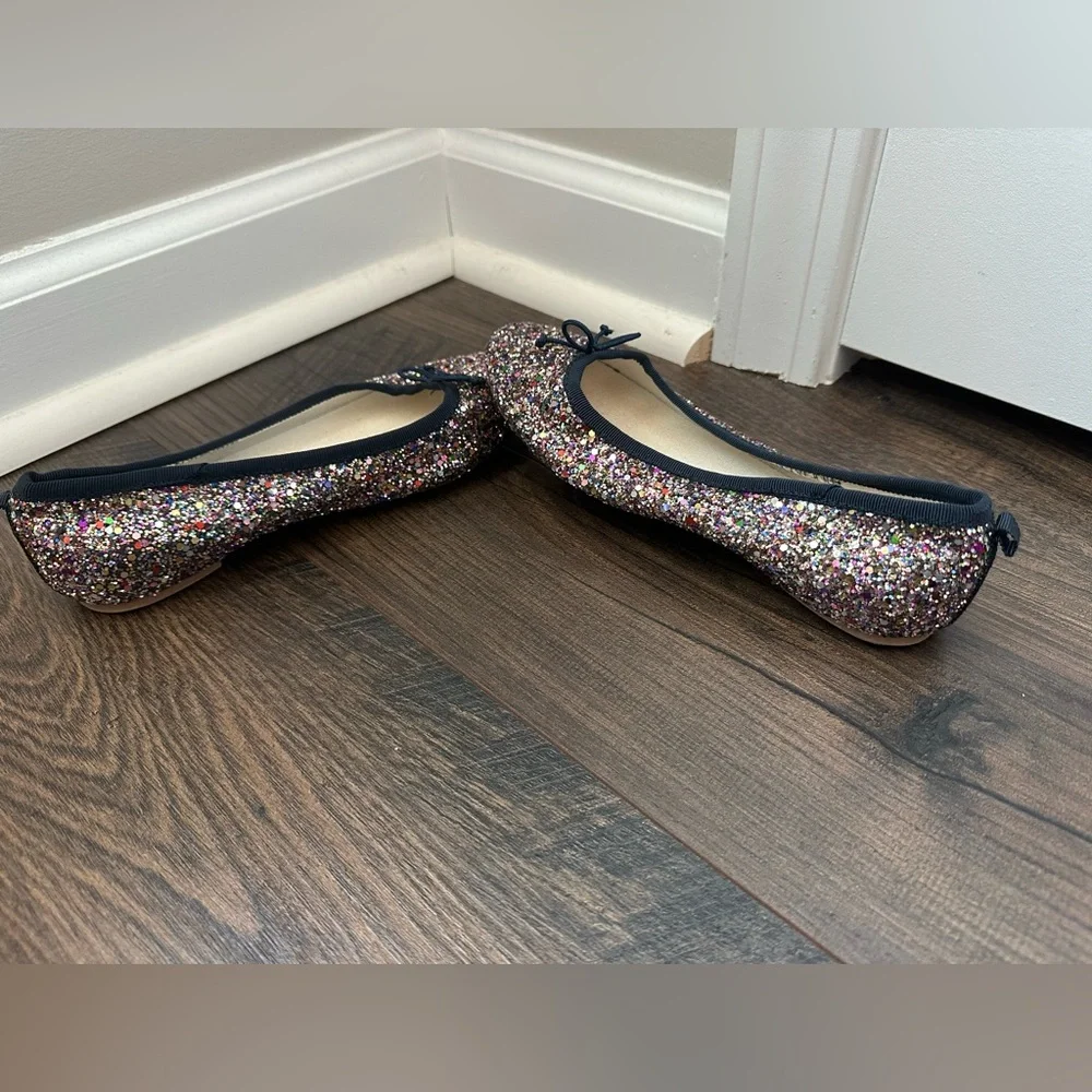 J.Crew Crewcuts Girls Glitter Multicolor Ballet Flats (Size 2)